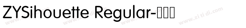 ZYSihouette Regular字体转换